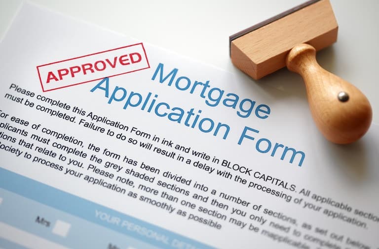 Mortgage application form approved